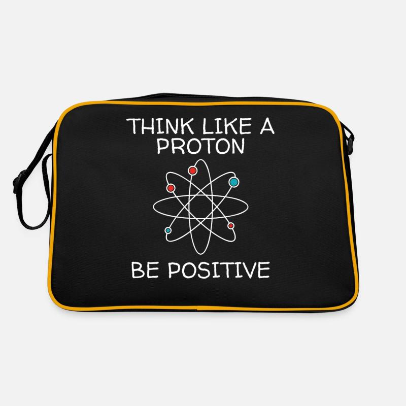 Think Like A Proton Be Positive Science Lover Shir Retro Tasche