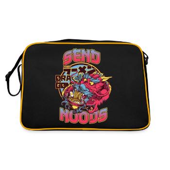 Send Noods Ramen Japanese Noodles Anime - Sac Retro - noir/or - Dos