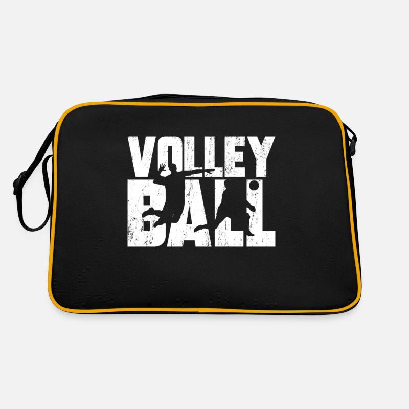 ballon de volley - Sac Retro - noir/or