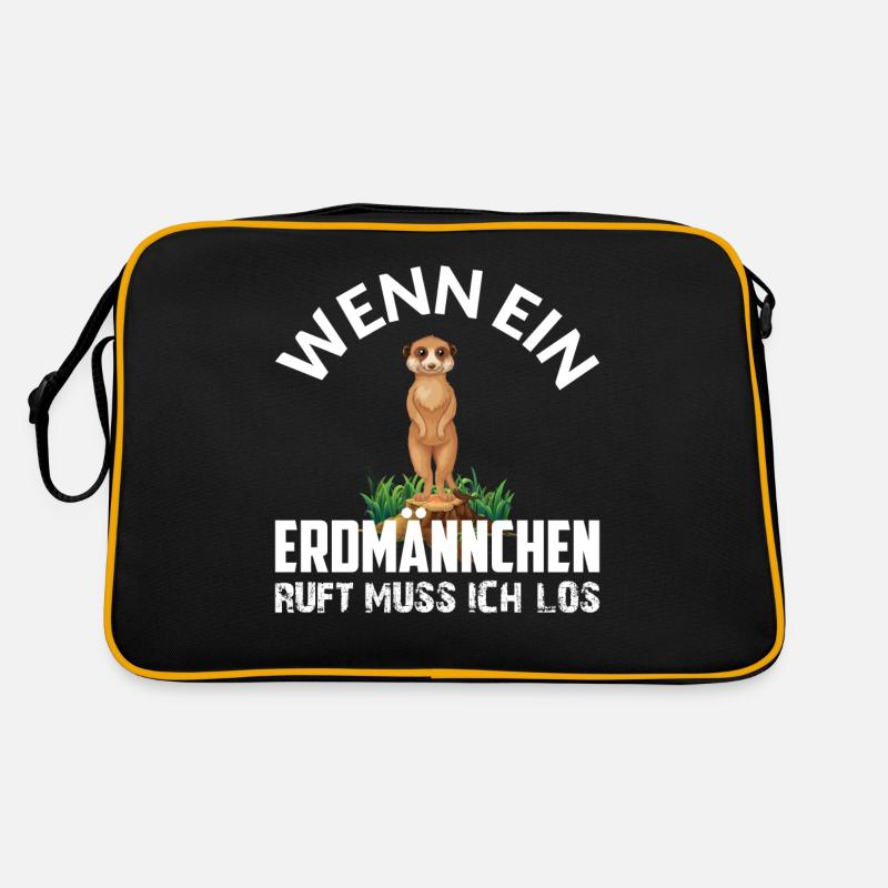 WENN EIN ERDMÄNNCHEN RUFT MUSS ICH LOS Retro Tasche