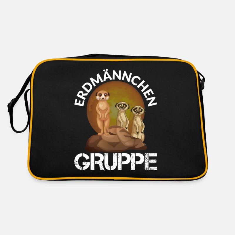ERDMÄNNCHEN GRUPPE - Retro Tasche - Schwarz/Gold
