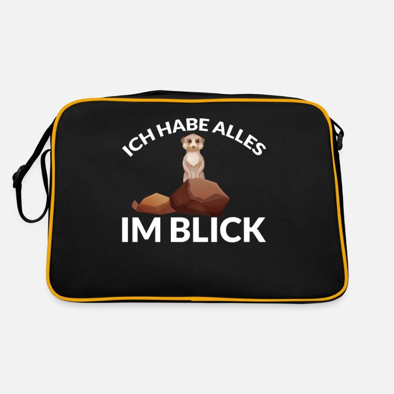 ICH HABE ALLES IM BLICK ERDMÄNNCHEN Retro Tasche