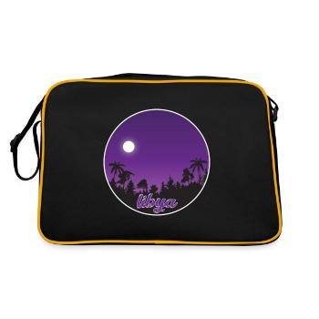 libya purple paradise - Retro Bag - black/gold - Back
