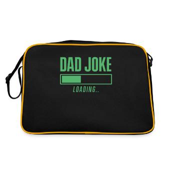 Papa Blague Papa Blague Drôle Père Blagues - Sac Retro - noir/or - Dos