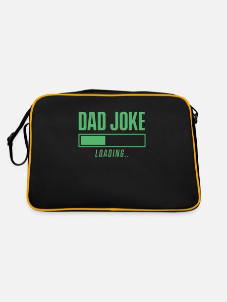 Dad Joke Dad Joke Funny Father Jokes - Retro Bag - black/gold - Back