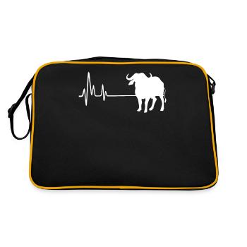Mon coeur bat pour les buffles T-shirt Heartbeat - Sac Retro - noir/or - Dos
