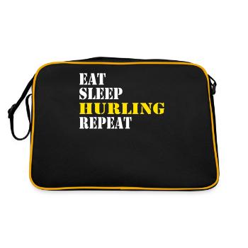 manger dormir hurling répéter - Sac Retro - noir/or - Dos