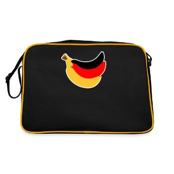 Bananenrepublik Deutschland - Retro Tasche - Schwarz/Gold - Hinten