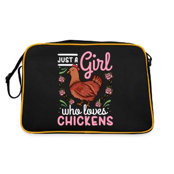 Chicken hen hen house - Retro Bag - black/gold - Back
