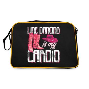 Linedance Cowboystiefel - Retro Tasche - Schwarz/Gold - Hinten