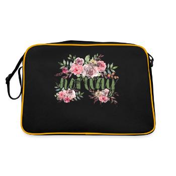 Norwegen - Retro Tasche - Schwarz/Gold - Hinten