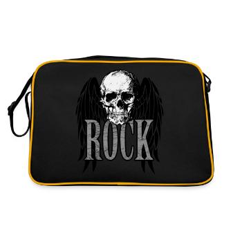 Motif de groupe de rock hard rock pour femmes et hommes - Sac Retro - noir/or - Dos