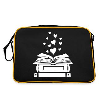 Bücher Buch - Retro Tasche - Schwarz/Gold - Hinten