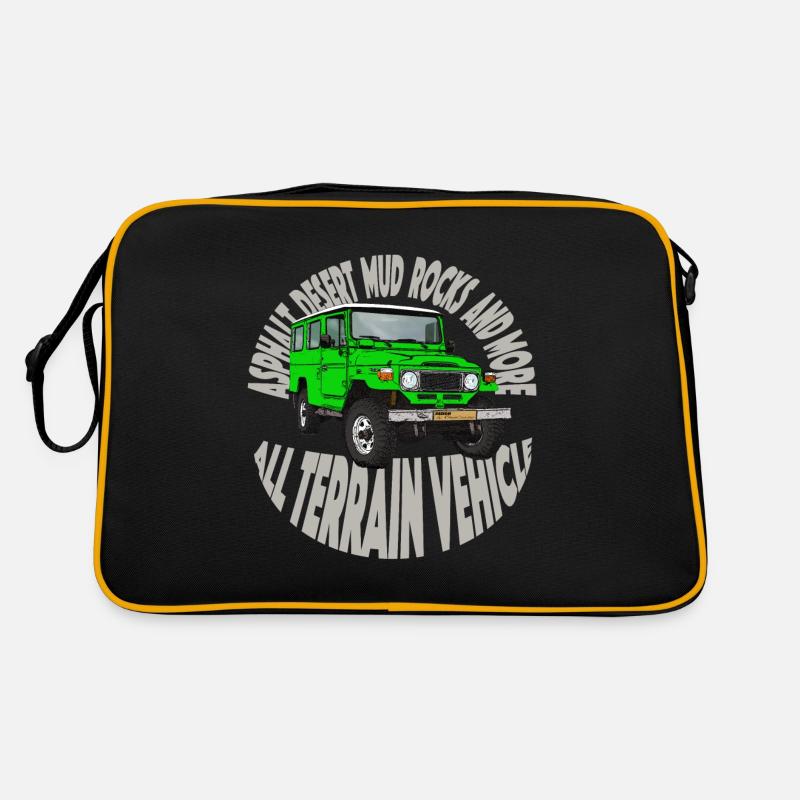 Desert and Mud J4 green - Retro Bag - black/gold