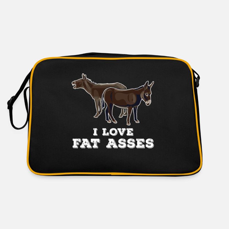 Ich liebe fette Ärsche perverser Mann Ehemann Retro Tasche