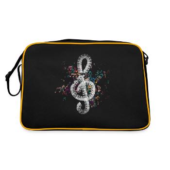 Piano piano player musician - Retro Bag - black/gold - Back