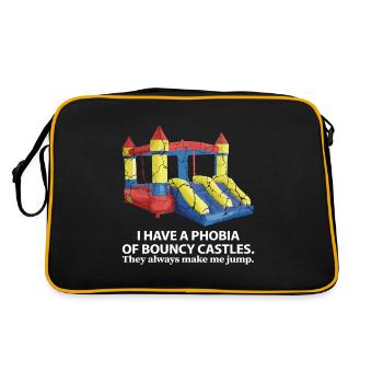 I have a phobia of bouncy castles Jump Phobic Or - Retro Bag - black/gold - Back