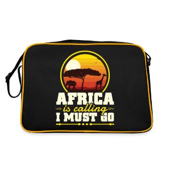 L'Afrique appelle je dois aller fier chemise africaine - Sac Retro - noir/or - Dos