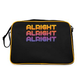 Alright Alright Alright Positive people shirt - Sac Retro - noir/or - Dos