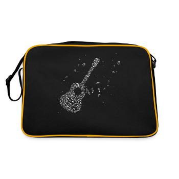 Notes de musique guitare - Sac Retro - noir/or - Dos