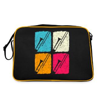 Trombone tromboniste jazz musique - Sac Retro - noir/or - Dos