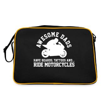 Motorbike beard dad - Retro Bag - black/gold - Back