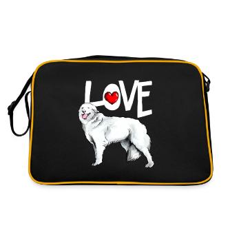 LOVE - Maremmano Abruzzese Shepherd Dog - Retro Bag - black/gold - Back