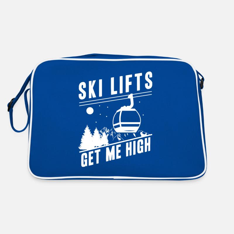 Ski Lifts Snowboad Ski Vacation Retro Bag