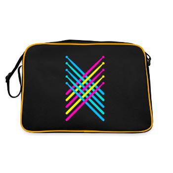Baguettes de batterie tambours batterie 80s - Sac Retro - noir/or - Dos