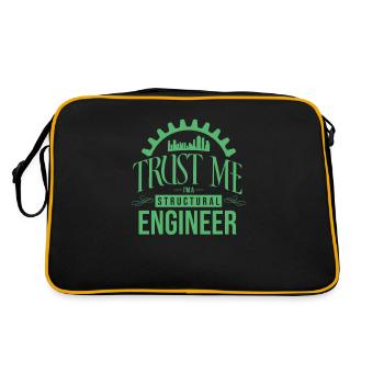 Building structural engineer structural engineer structural engineering - Retro Bag - black/gold - Back