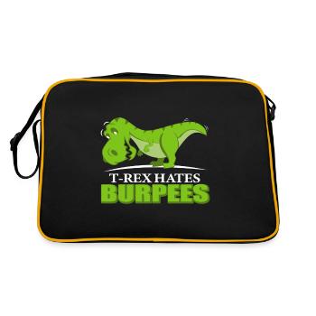 T-Rex déteste Burpees Pun Fan Gift - Sac Retro - noir/or - Dos