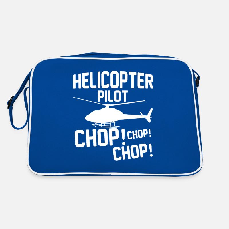 Helicopter Pilot Gift I Helicopter Helicopter Retro Bag