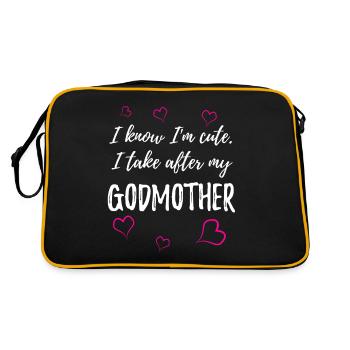 Patentante - Retro Tasche - Schwarz/Gold - Hinten
