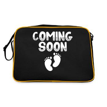 Schwangerschaft - Retro Tasche - Schwarz/Gold - Hinten