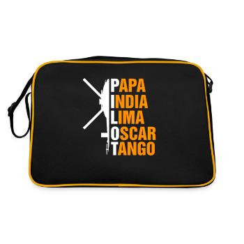 Pilote d'hélicoptère cadeau je hélicoptère hélicoptère - Sac Retro - noir/or - Dos
