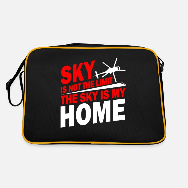 Hubschrauber Pilot Geschenk I Helikopter Heli Retro Tasche