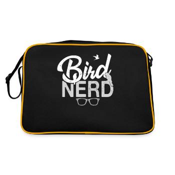 Bird Nerd - Retro Tasche - Schwarz/Gold - Hinten