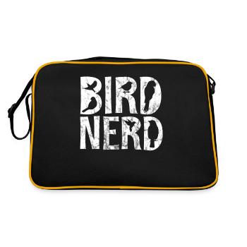Bird Nerd - Retro Tasche - Schwarz/Gold - Hinten