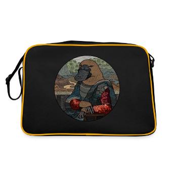 Ornithorynque drôle Mona Lisa Duckface cadeau - Sac Retro - noir/or - Dos