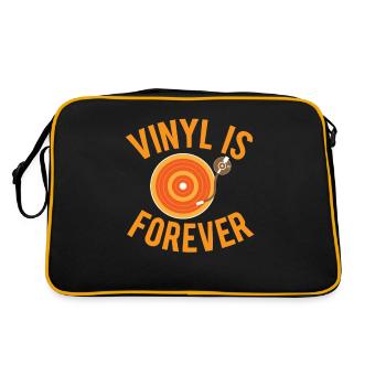 Vinyl is forever chemise fanatique de vinyle - Sac Retro - noir/or - Dos