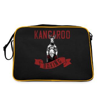 Gant de boxe kangourou - Sac Retro - noir/or - Dos