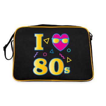 J'aime les années 80 - 80 - Sac Retro - noir/or - Dos