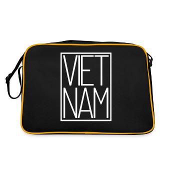 Vacances souvenirs au Vietnam en Asie du Sud-Est au paradis - Sac Retro - noir/or - Dos
