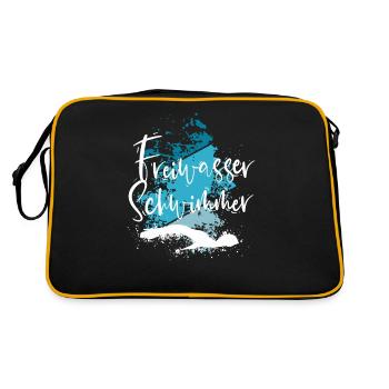 Schwimmen - Retro Tasche - Schwarz/Gold - Hinten