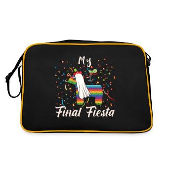 Fête de poule Poulets Fiesta Pinata Wedding - Sac Retro - noir/or - Dos