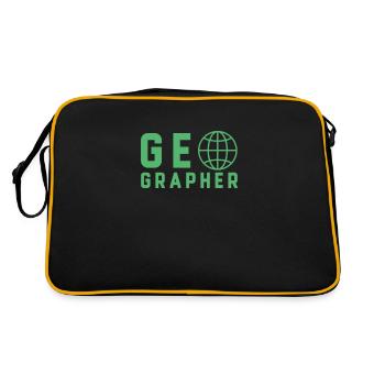 Geographer surveying profession geo geographer geography - Retro Bag - black/gold - Back