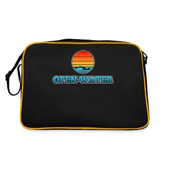 Schwimmer Schwimmen - Retro Tasche - Schwarz/Gold - Hinten