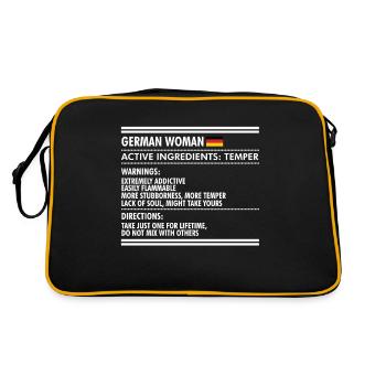 GERMAN WOMAN Ingredients list German Woman - Retro Tasche - Schwarz/Gold - Hinten
