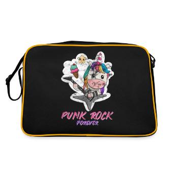 Punk punk rock licorne cadeau métal musique - Sac Retro - noir/or - Dos