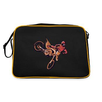 Dirt bike supercross gift I biker MX motocross - Retro Bag - black/gold - Back